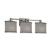 Justice Designs - FAB-8423-30-GRAY-NCKL-LED3-2100 - LED Bath Bar - Textile - Brushed Nickel