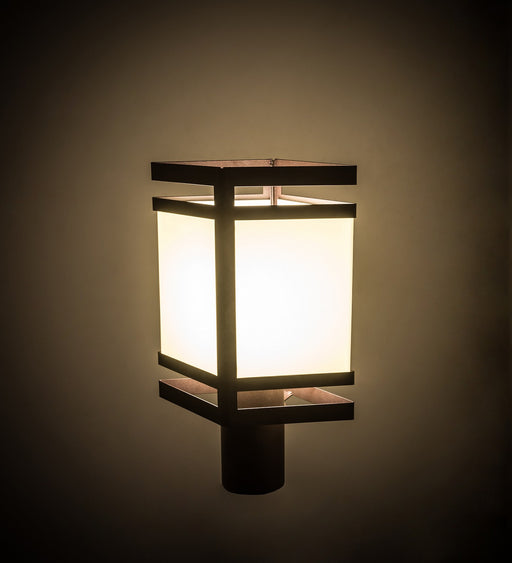 Meyda Tiffany - 254399 - One Light Post Mount - Plainview - Cafe Noir