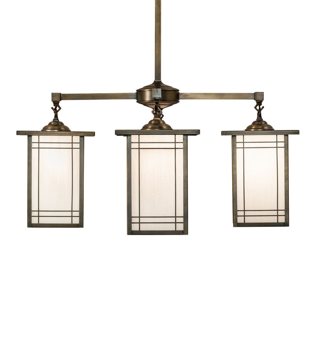 Meyda Tiffany - 264849 - Four Light Chandelier - Hyde Park - Antique Brass