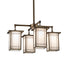 Meyda Tiffany - 264849 - Four Light Chandelier - Hyde Park - Antique Brass