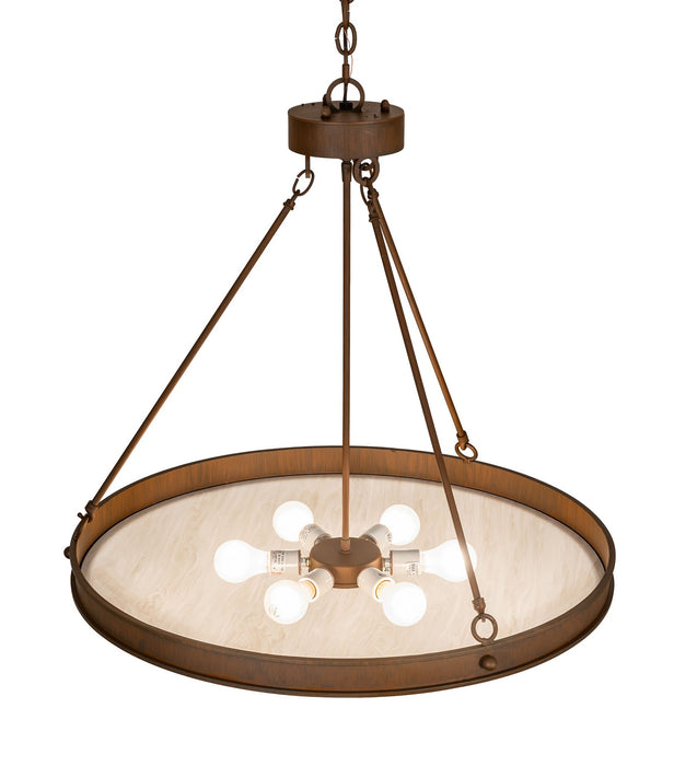 Meyda Tiffany - 268103 - Six Light Pendant - Dionne - Rustic Iron