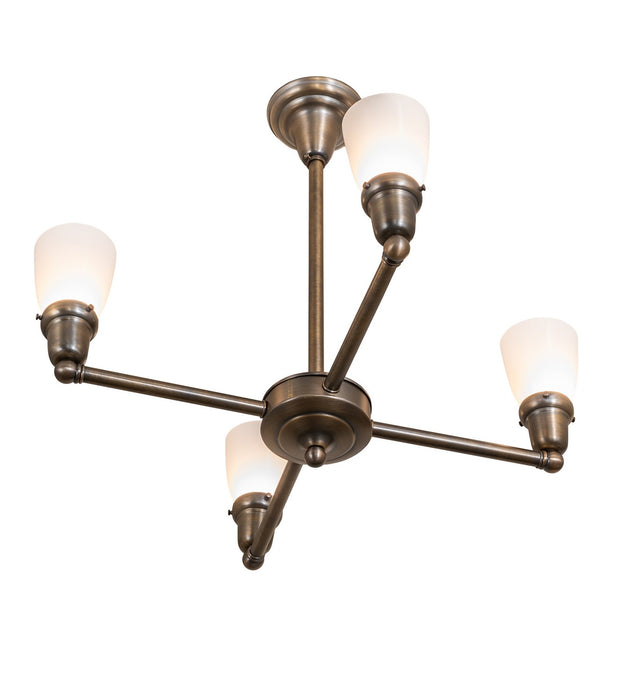 Meyda Tiffany - 268813 - Four Light Chandelier - Revival Oyster Bay - Antique Brass