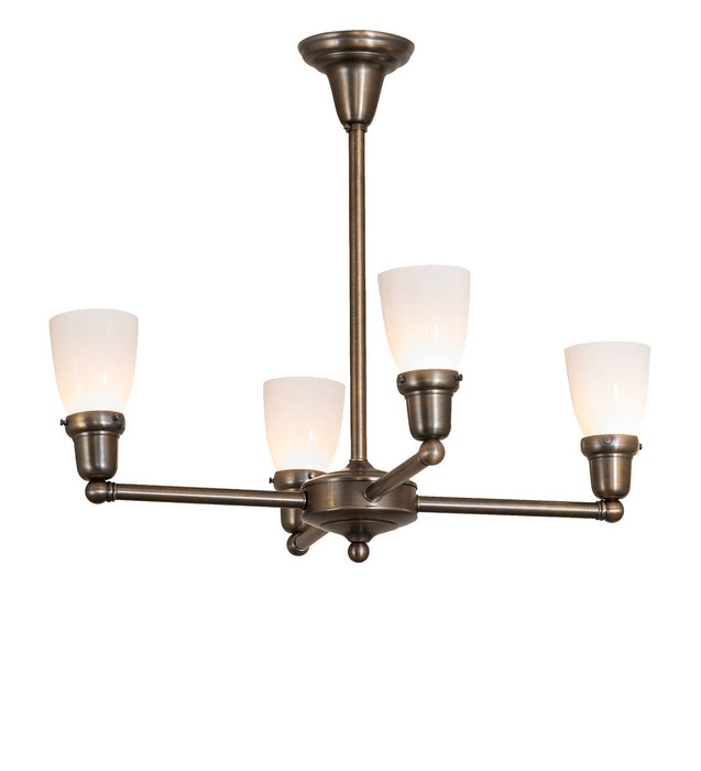 Meyda Tiffany - 268813 - Four Light Chandelier - Revival Oyster Bay - Antique Brass