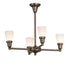 Meyda Tiffany - 268813 - Four Light Chandelier - Revival Oyster Bay - Antique Brass