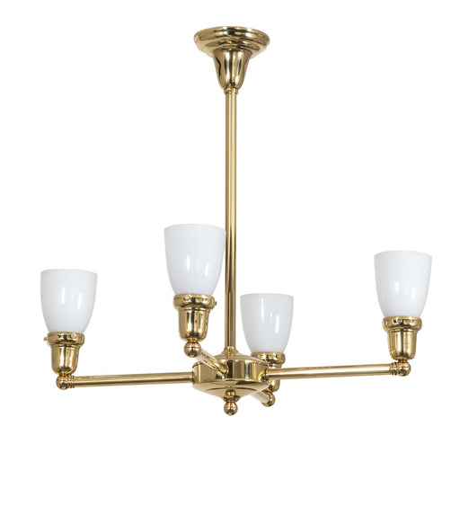 Meyda Tiffany - 269355 - Four Light Chandelier - Revival Oyster Bay - Polished Brass