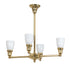 Meyda Tiffany - 269355 - Four Light Chandelier - Revival Oyster Bay - Polished Brass