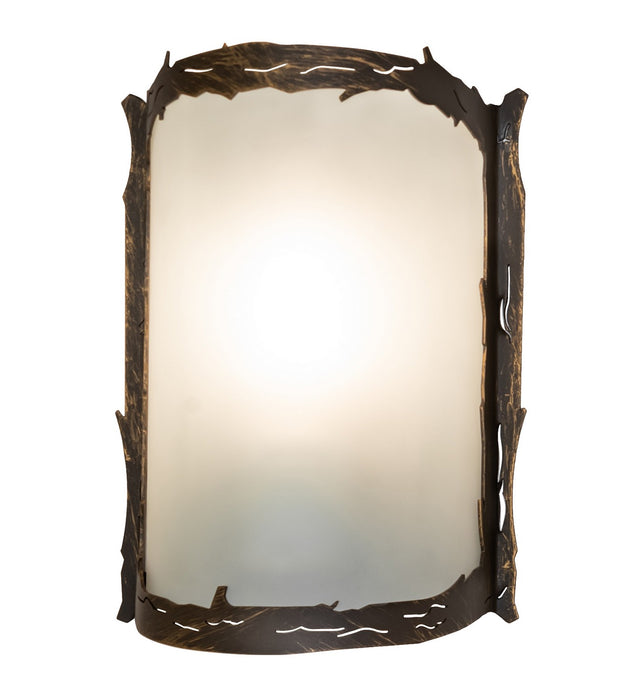 Meyda Tiffany - 269722 - One Light Wall Sconce - Leaf Edge - Antique Brass Matte