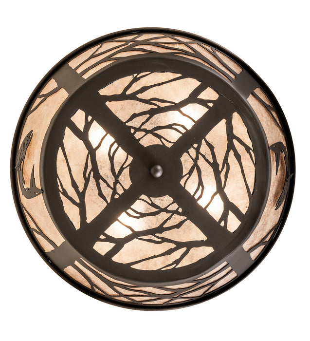 Meyda Tiffany - 270056 - Four Light Flushmount - Leaping Trout - Oil Rubbed Bronze