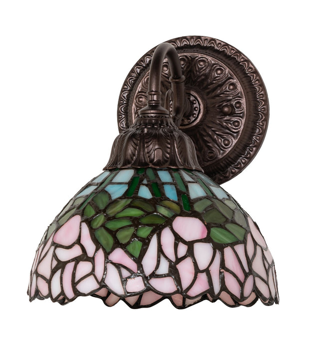 Meyda Tiffany - 270876 - One Light Wall Sconce - Tiffany Cabbage Rose - Mahogany Bronze