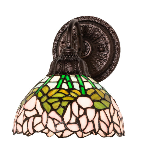 Tiffany Cabbage Rose One Light Wall Sconce