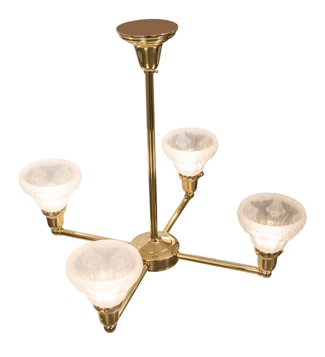 Meyda Tiffany - 271767 - Four Light Chandelier - Revival Oyster Bay - Polished Brass