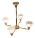 Meyda Tiffany - 271767 - Four Light Chandelier - Revival Oyster Bay - Polished Brass