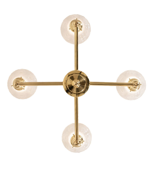 Meyda Tiffany - 271767 - Four Light Chandelier - Revival Oyster Bay - Polished Brass