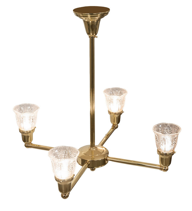 Meyda Tiffany - 271776 - Four Light Chandelier - Revival - Polished Brass