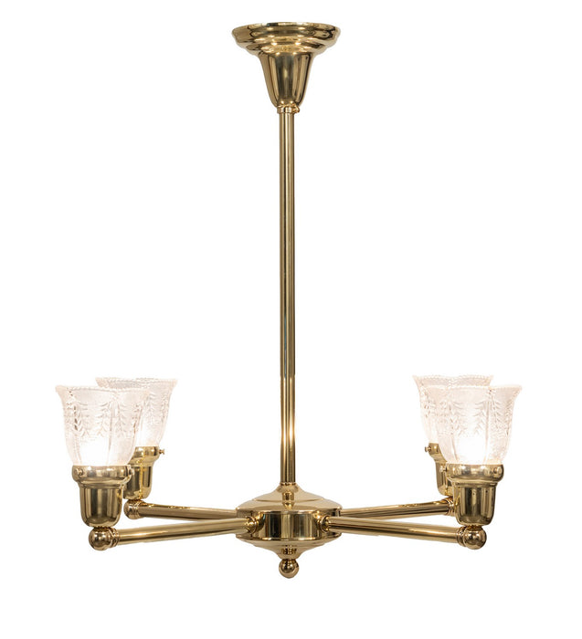 Meyda Tiffany - 271776 - Four Light Chandelier - Revival - Polished Brass