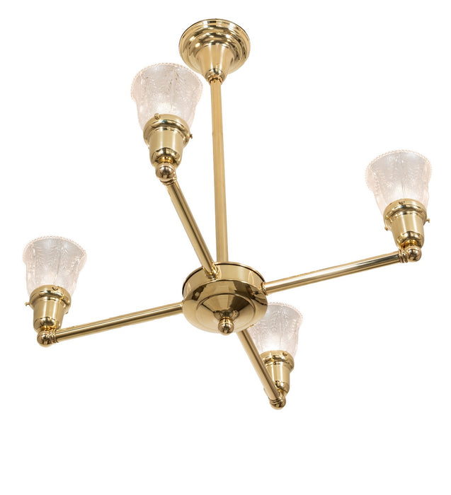 Meyda Tiffany - 271776 - Four Light Chandelier - Revival - Polished Brass