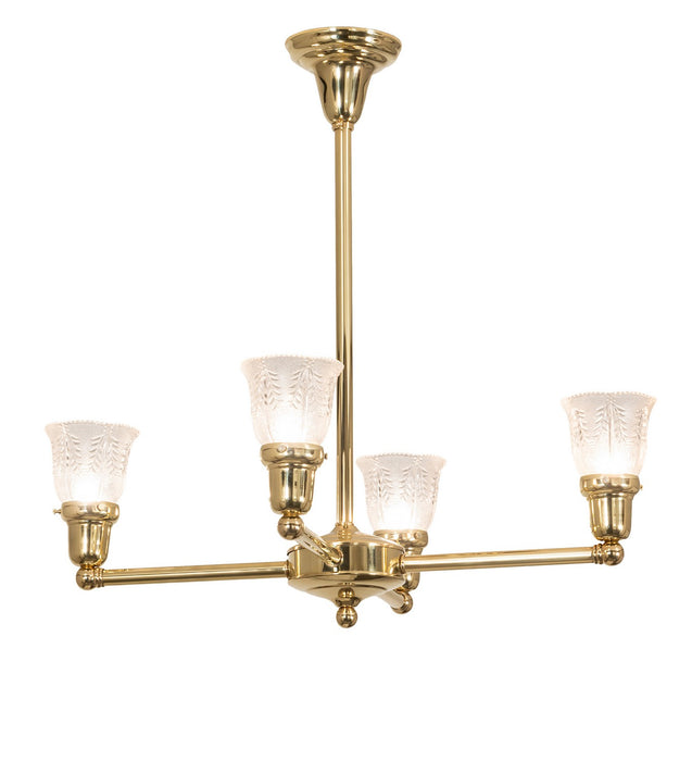 Meyda Tiffany - 271776 - Four Light Chandelier - Revival - Polished Brass