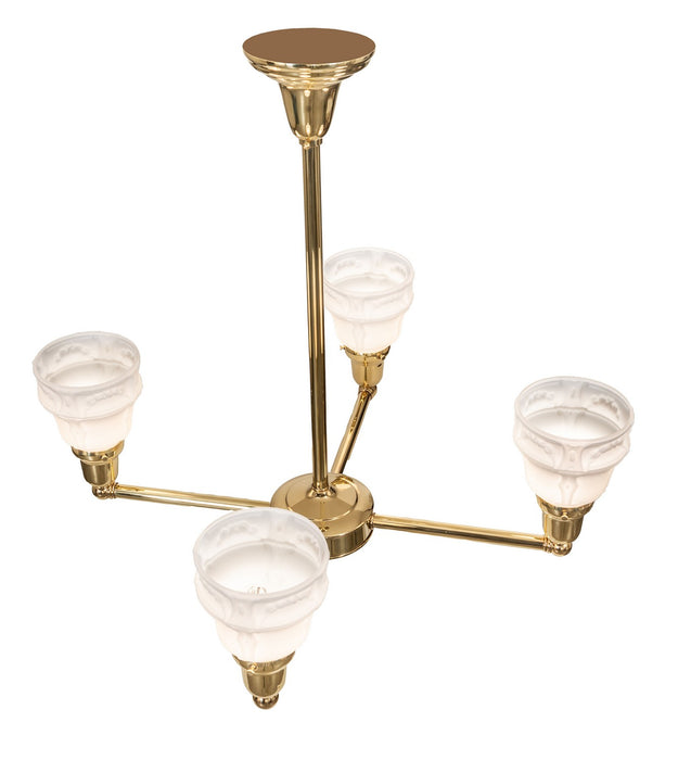 Meyda Tiffany - 271803 - Four Light Chandelier - Revival - Polished Brass