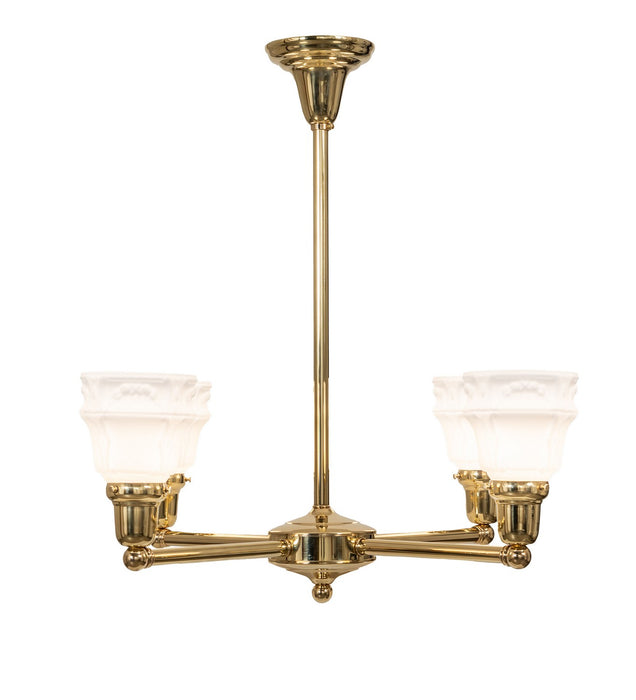 Meyda Tiffany - 271803 - Four Light Chandelier - Revival - Polished Brass