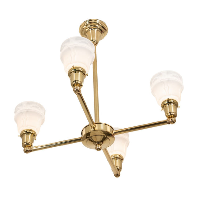 Meyda Tiffany - 271803 - Four Light Chandelier - Revival - Polished Brass