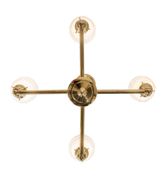 Meyda Tiffany - 271803 - Four Light Chandelier - Revival - Polished Brass