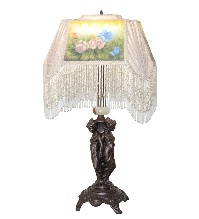 Meyda Tiffany - 271953 - One Light Table Lamp - Reverse Painted - Mahogany Bronze