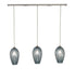 Meyda Tiffany - 268619 - Three Light Island Pendant - Crackle Orb - Brushed Nickel