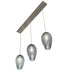 Meyda Tiffany - 268619 - Three Light Island Pendant - Crackle Orb - Brushed Nickel