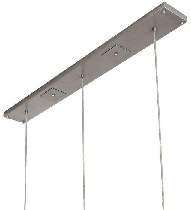 Meyda Tiffany - 268619 - Three Light Island Pendant - Crackle Orb - Brushed Nickel