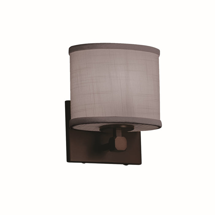 Justice Designs - FAB-8427-30-GRAY-DBRZ - One Light Wall Sconce - Textile - Dark Bronze