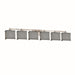 Justice Designs - FAB-8436-55-GRAY-NCKL - Six Light Bath Bar - Textile - Brushed Nickel