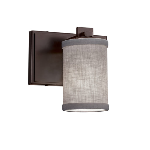 Textile One Light Wall Sconce Dark Bronze