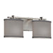 Justice Designs - FAB-8442-30-GRAY-NCKL - Two Light Bath Bar - Textile - Brushed Nickel