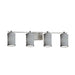 Justice Designs - FAB-8444-10-GRAY-NCKL-LED4-2800 - LED Bath Bar - Textile - Brushed Nickel
