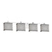 Justice Designs - FAB-8444-55-GRAY-CROM-LED4-2800 - LED Bath Bar - Textile - Polished Chrome