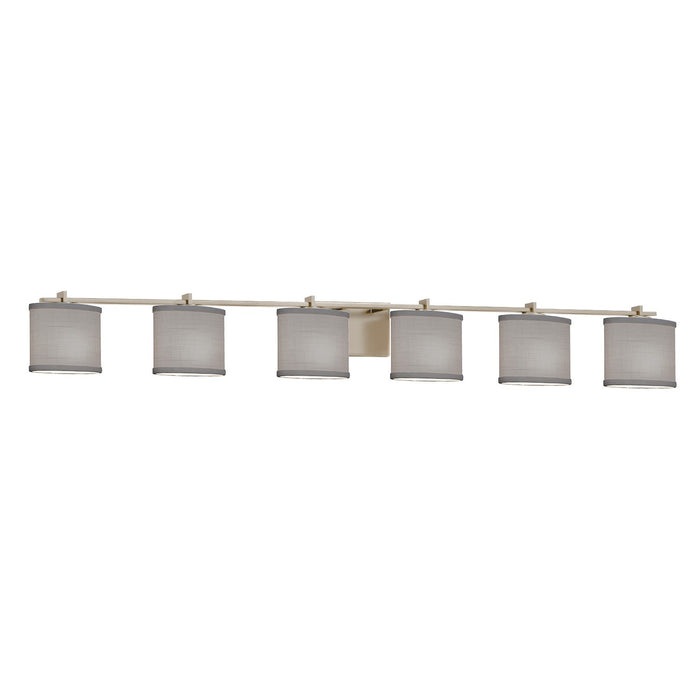 Justice Designs - FAB-8446-30-GRAY-NCKL-LED6-4200 - LED Bath Bar - Textile - Brushed Nickel