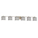 Justice Designs - FAB-8446-55-GRAY-NCKL-LED6-4200 - LED Bath Bar - Textile - Brushed Nickel