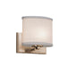 Justice Designs - FAB-8447-30-WHTE-BRSS - One Light Wall Sconce - Textile - Brushed Brass