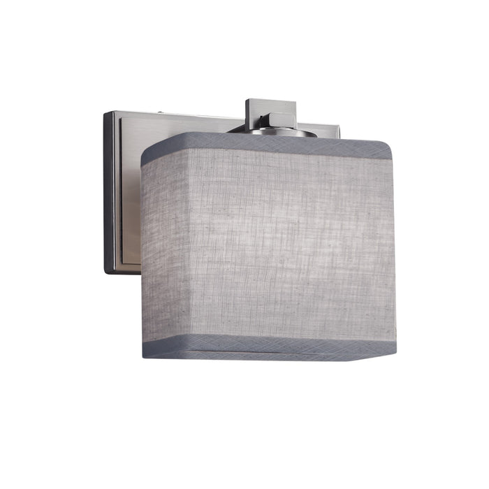 Justice Designs - FAB-8447-55-GRAY-NCKL-LED1-700 - LED Wall Sconce - Textile - Brushed Nickel