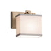 Justice Designs - FAB-8447-55-WHTE-BRSS - One Light Wall Sconce - Textile - Brushed Brass