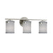 Justice Designs - FAB-8453-10-GRAY-NCKL - Three Light Bath Bar - Textile - Brushed Nickel