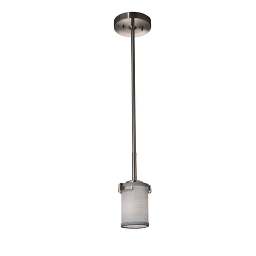 Textile One Light Pendant Brushed Nickel