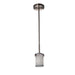 Justice Designs - FAB-8455-10-GRAY-NCKL-LED1-700 - LED Pendant - Textile - Brushed Nickel
