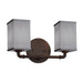 Justice Designs - FAB-8462-15-GRAY-DBRZ - Two Light Bath Bar - Textile - Dark Bronze