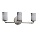 Justice Designs - FAB-8463-10-GRAY-NCKL - Three Light Bath Bar - Textile - Brushed Nickel