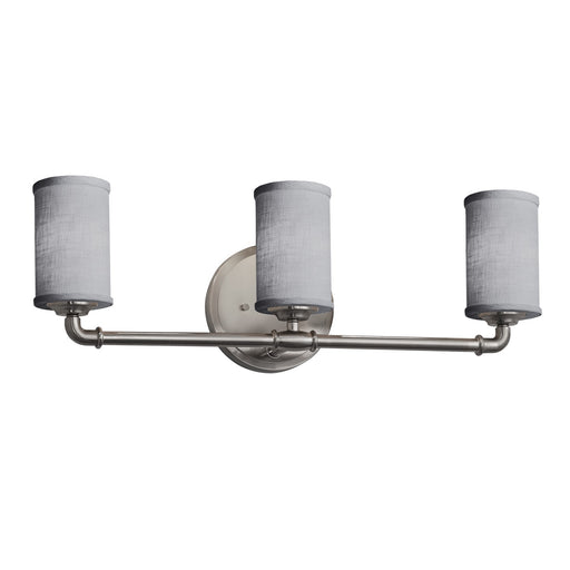 Justice Designs - FAB-8463-10-GRAY-NCKL-LED3-2100 - LED Bath Bar - Textile - Brushed Nickel