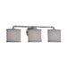 Justice Designs - FAB-8463-30-GRAY-NCKL-LED3-2100 - LED Bath Bar - Textile - Brushed Nickel