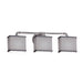 Justice Designs - FAB-8463-55-GRAY-NCKL - Three Light Bath Bar - Textile - Brushed Nickel