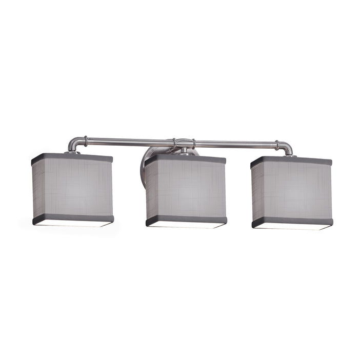 Justice Designs - FAB-8463-55-GRAY-NCKL-LED3-2100 - LED Bath Bar - Textile - Brushed Nickel