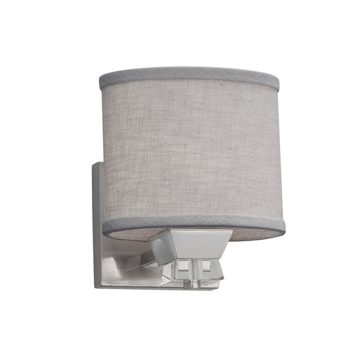 Justice Designs - FAB-8471-30-GRAY-NCKL - One Light Wall Sconce - Textile - Brushed Nickel